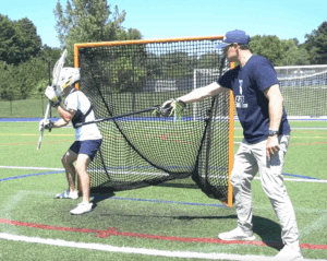 Goalie Dropsteps lacrosse drill
