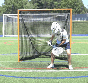 Staying Square through a Shot lacrosse drill