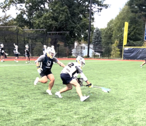 1v1 Scoop and Chase lacrosse drill